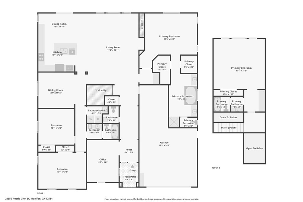 28552 Rustic Glen Street Menifee, CA 92584 - Photo 48 of 48 Full home floor plan showing both levels.