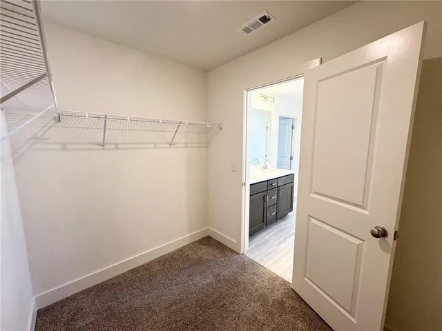 a view of a walk in closet