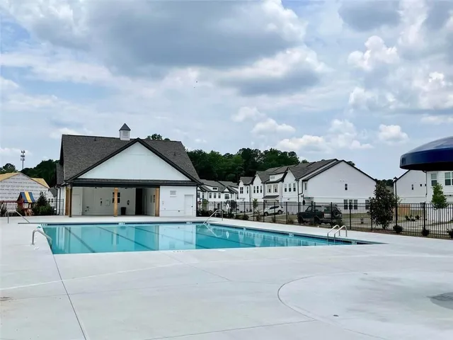 an outdoor view with patio