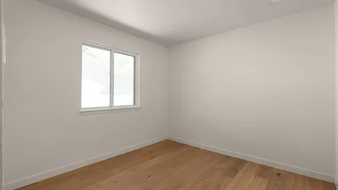 an empty room with a window