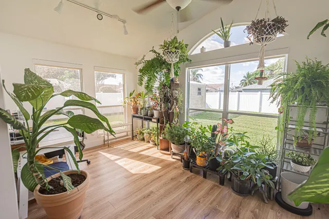 a living room filled with furniture
