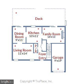 1210 Hunter Road Pasadena, MD 21122 - Photo 40 of 42 Main Level Floor Plan