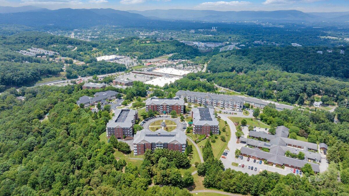 4444 Pheasant Ridge Road, Unit 207 Roanoke, VA 24014 - Photo 8 of 49 an aerial view of a house with a yard and lake view