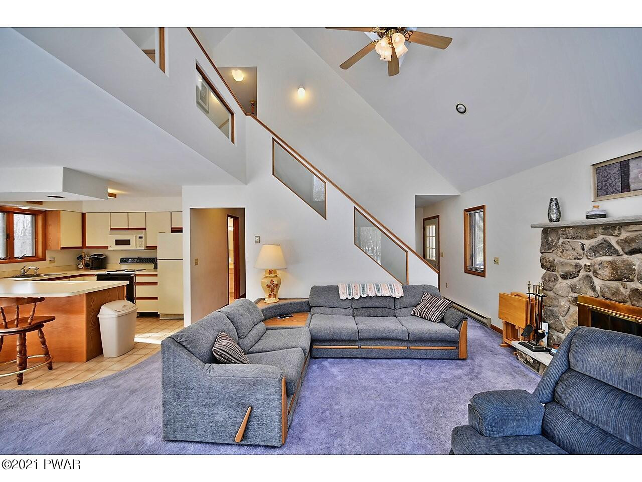 132 Cabin Ridge Road Hawley, PA 18428 - Photo 4 of 43 Stairs to Upper Level