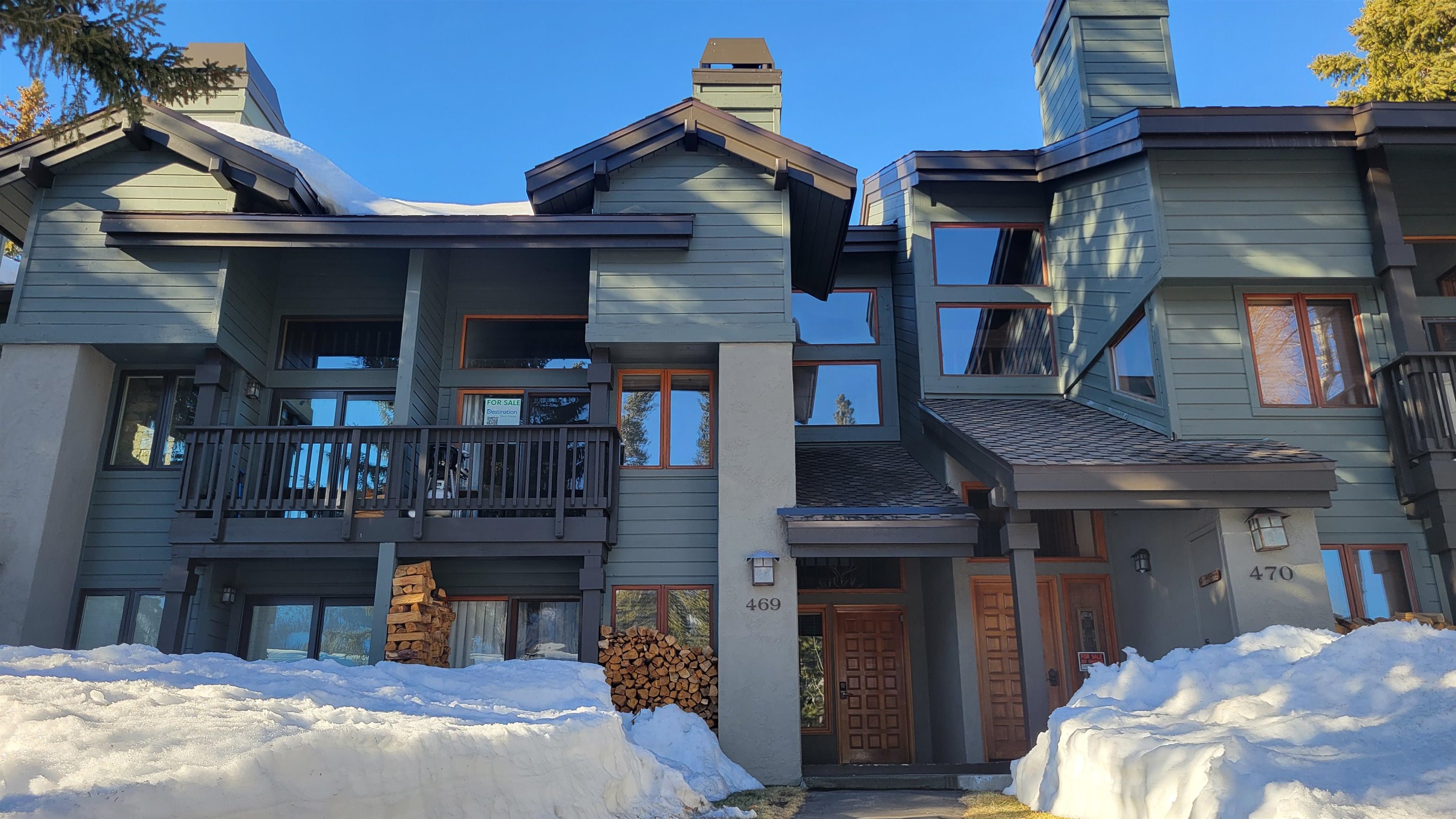 469 Snowcreek Road, Unit 469 Mammoth Lakes, CA 93546 - Photo 1 of 24 Snow covered property featuring a view of apartment building / complex