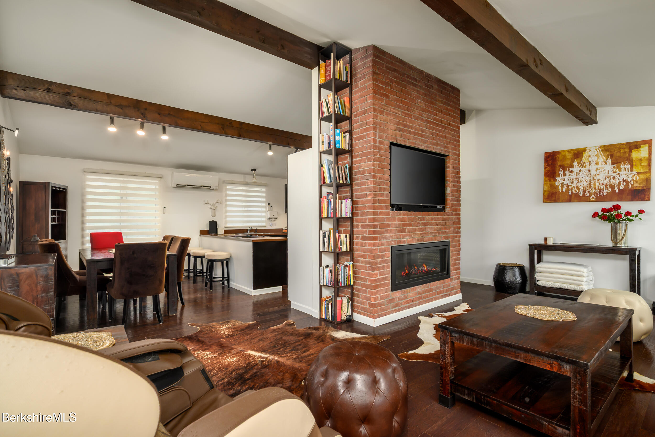 137 Stratton Road Williamstown, MA 01267 - Photo 9 of 30 Living Room into Dining Area and Kitchen