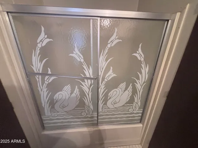 a close view of door