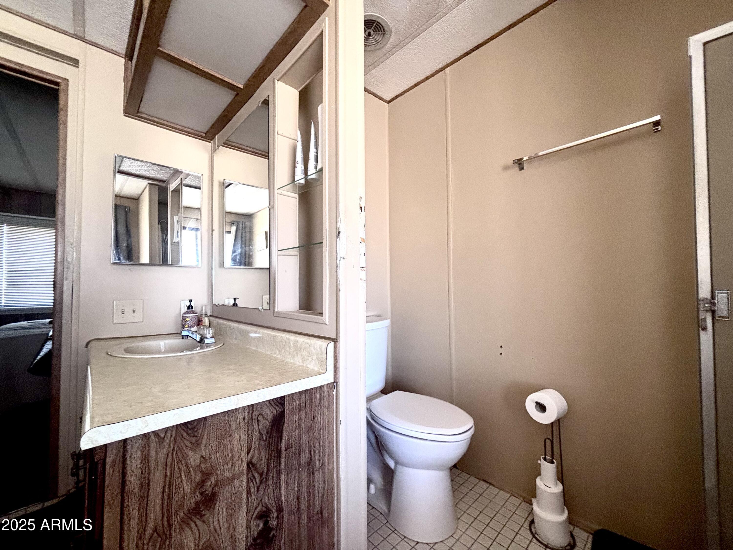1221 West Nelson Road Ajo, AZ 85321 - Photo 16 of 17 a bathroom with a sink a toilet and shower