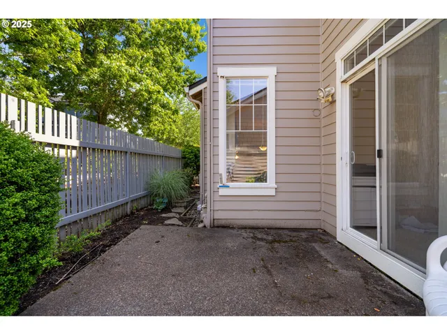 a backyard of a house