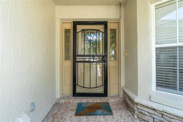 a view of front door of house