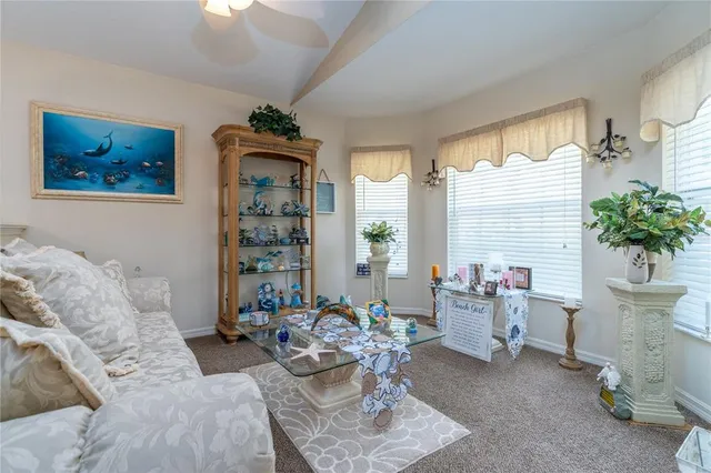 a living room with furniture and a couch