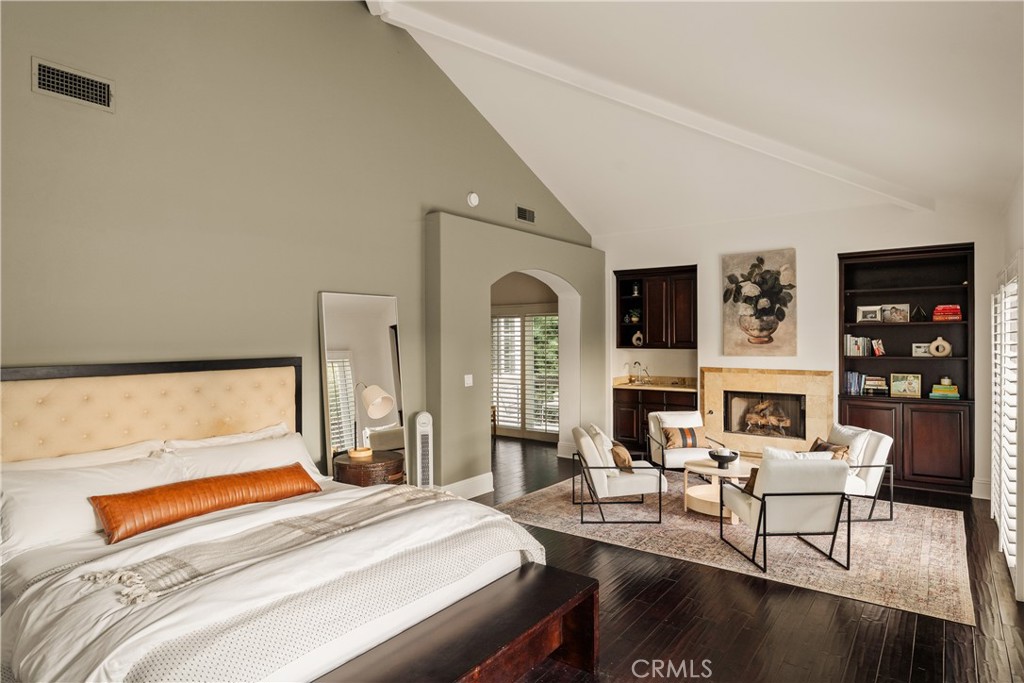 4210 Old Topanga Canyon Road Calabasas, CA 91302 - Photo 24 of 40 a bedroom with furniture and a large mirror