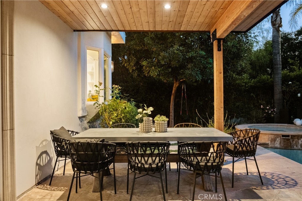 4210 Old Topanga Canyon Road Calabasas, CA 91302 - Photo 35 of 40 a view of an outside dining space with furniture