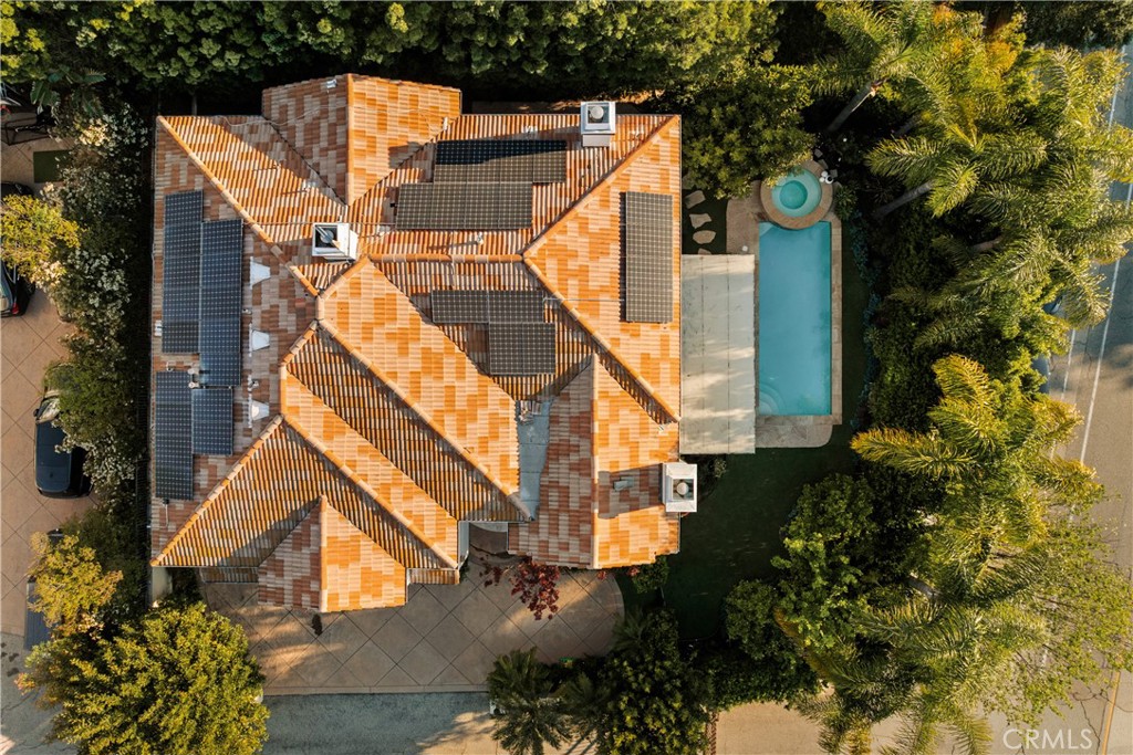 4210 Old Topanga Canyon Road Calabasas, CA 91302 - Photo 40 of 40 an aerial view of a house with a yard and potted plants