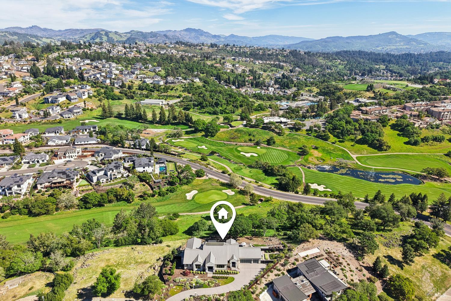 3758 Skyfarm Drive Santa Rosa, CA 95403 - Photo 75 of 80 a view of a city with a mountain