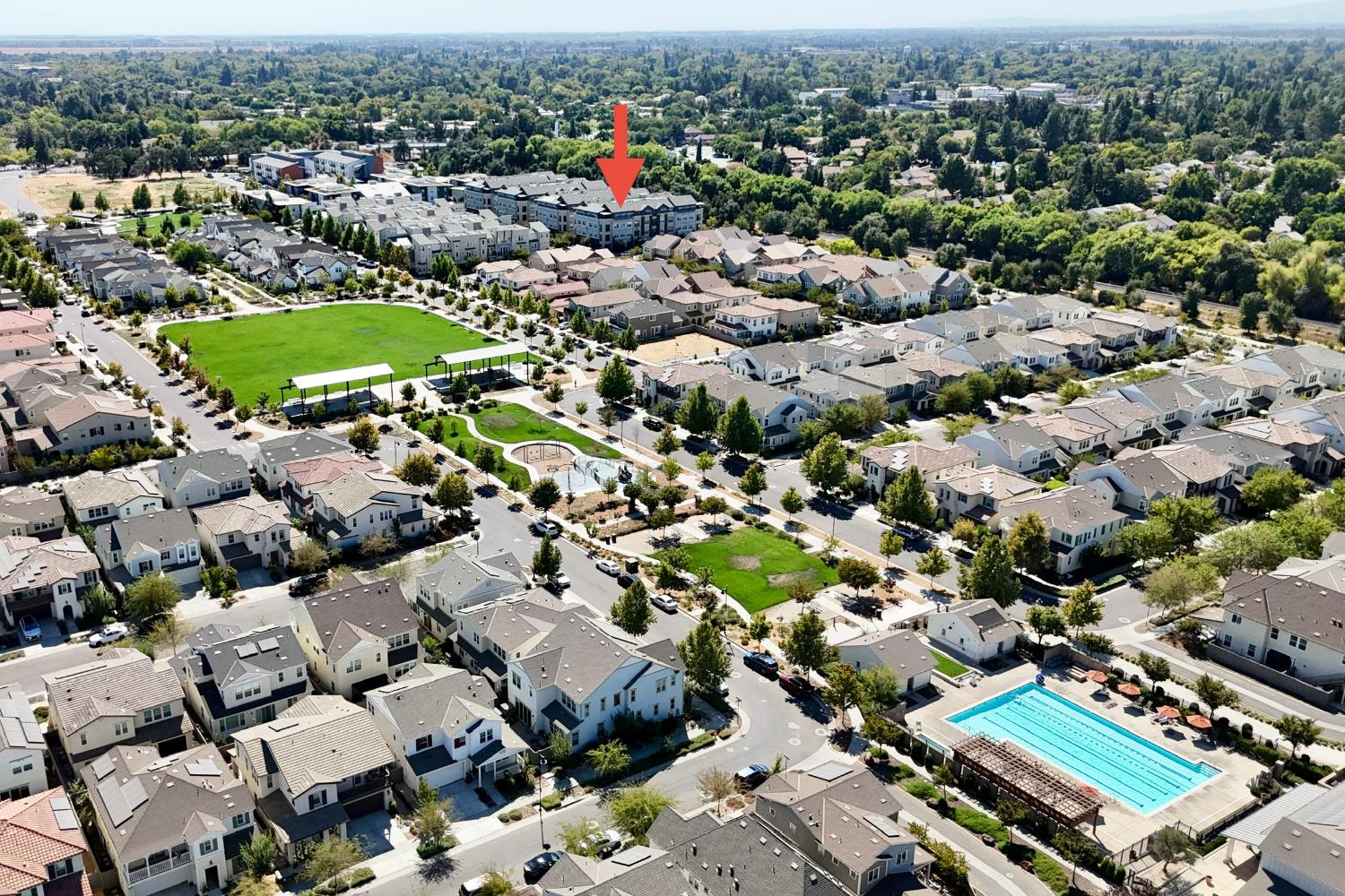 1661 Spring Street, Unit 343 Davis, CA 95616 - Photo 49 of 52 an aerial view of residential houses with outdoor space