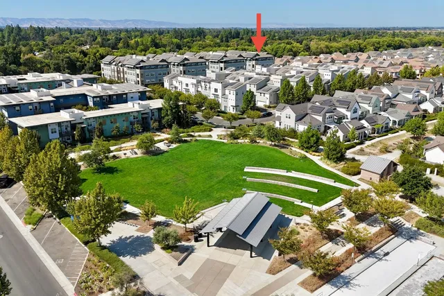 an aerial view of multiple house