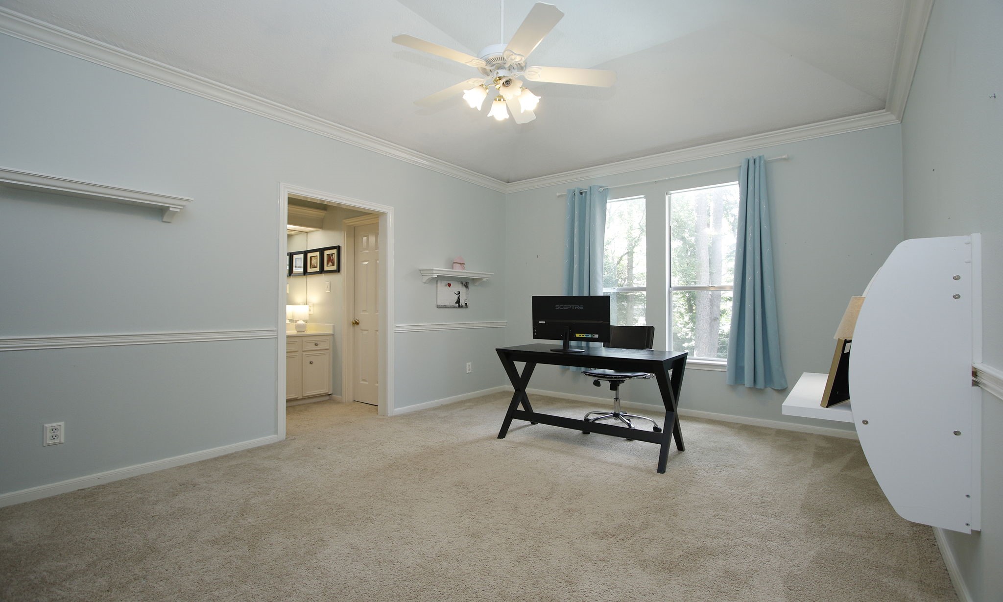 15923 Harwick Drive Spring, TX 77379 - Photo 39 of 50 This is another bedroom on the second floor (now being used as a study) that is connected to a Jack and Jill bathroom.