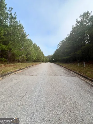 a view of road with side of green space