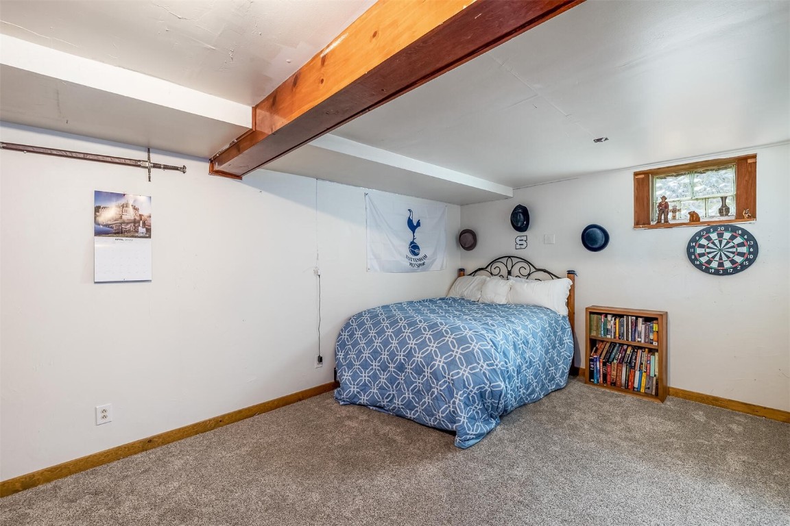 5115 Montezuma Road Montezuma, CO 80435 - Photo 35 of 35 a bedroom with a bed and a bookshelf