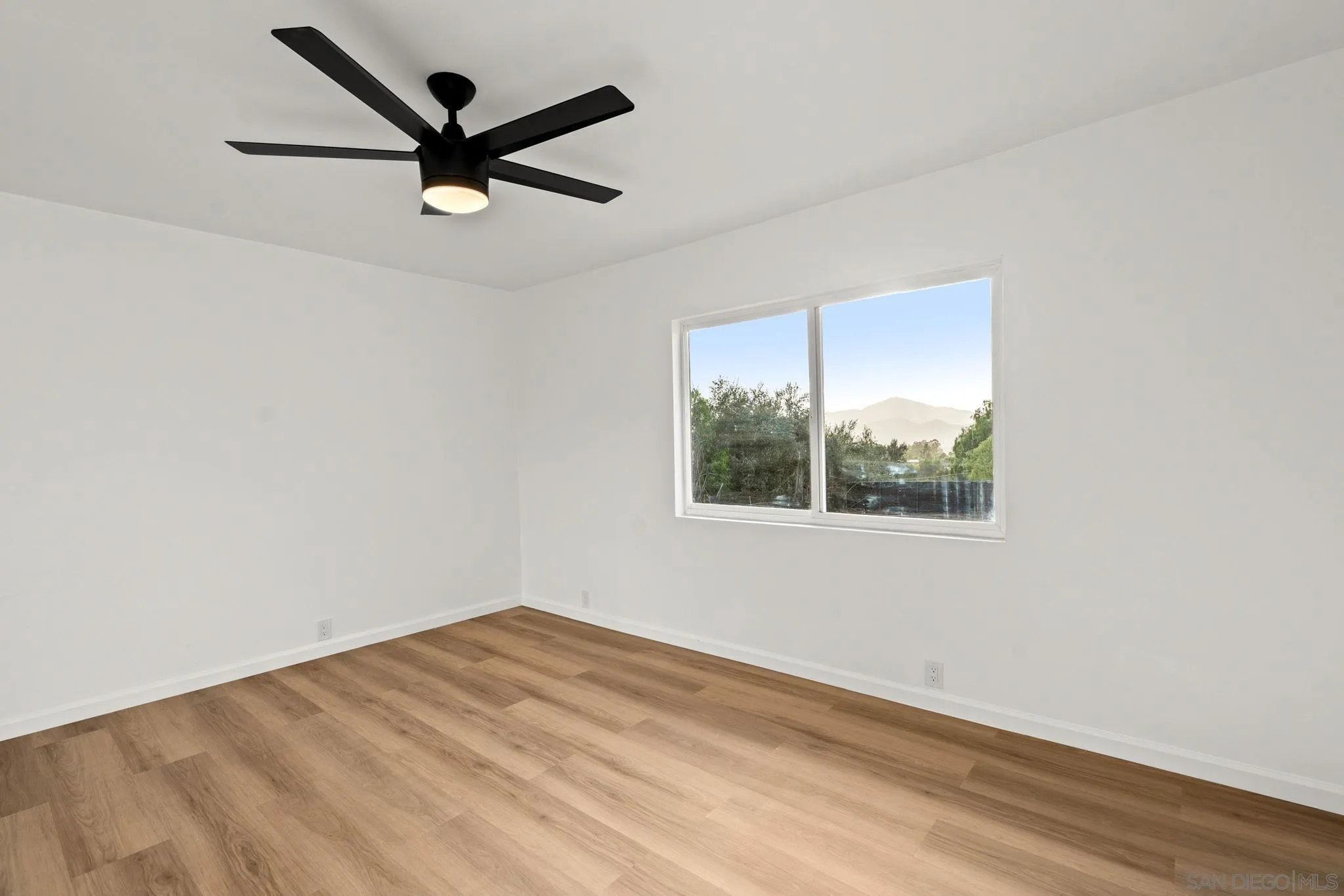 3110 Rio Madre Lane Jamul, CA 91935 - Photo 21 of 48 an empty room with a window and a ceiling fan