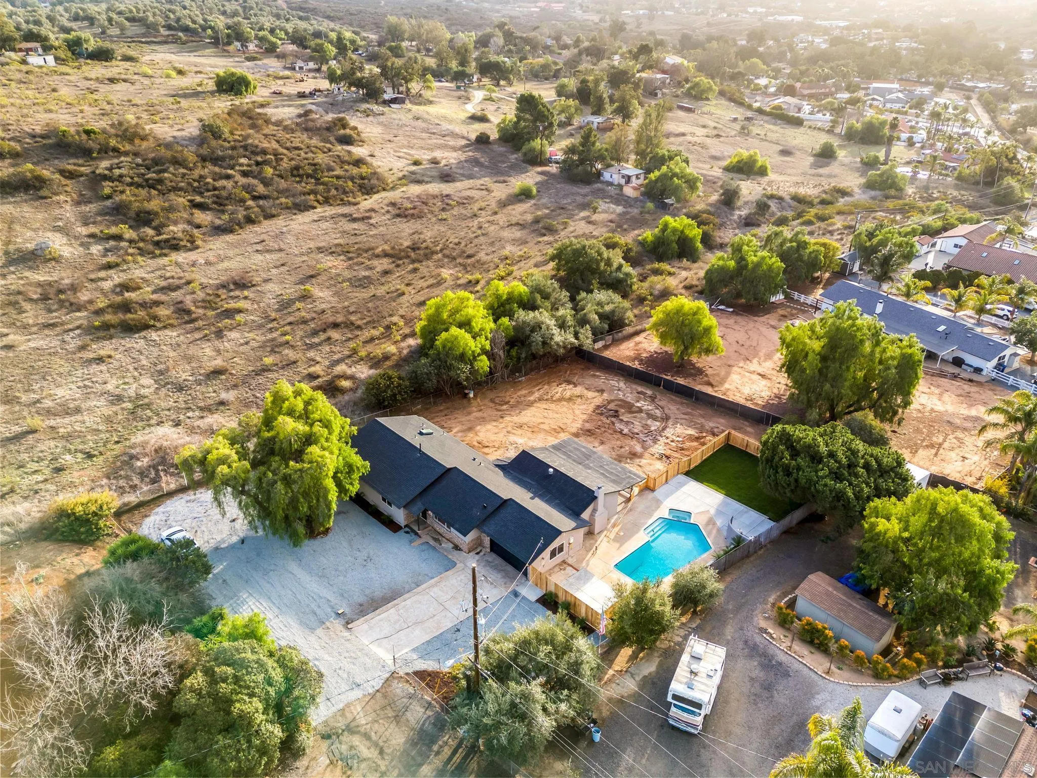 3110 Rio Madre Lane Jamul, CA 91935 - Photo 43 of 48 an aerial view of a house with yard