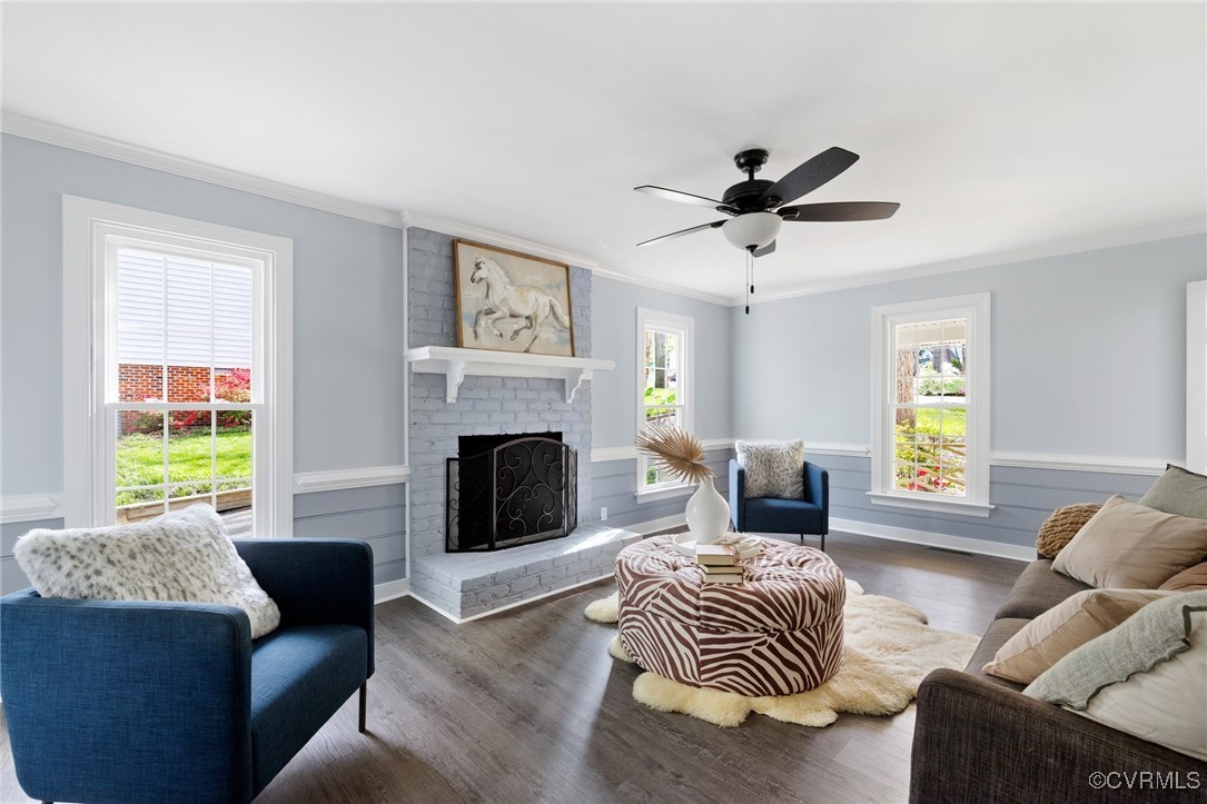 341 Rossmere Drive Midlothian, VA 23114 - Photo 17 of 41 a living room with furniture and a fireplace