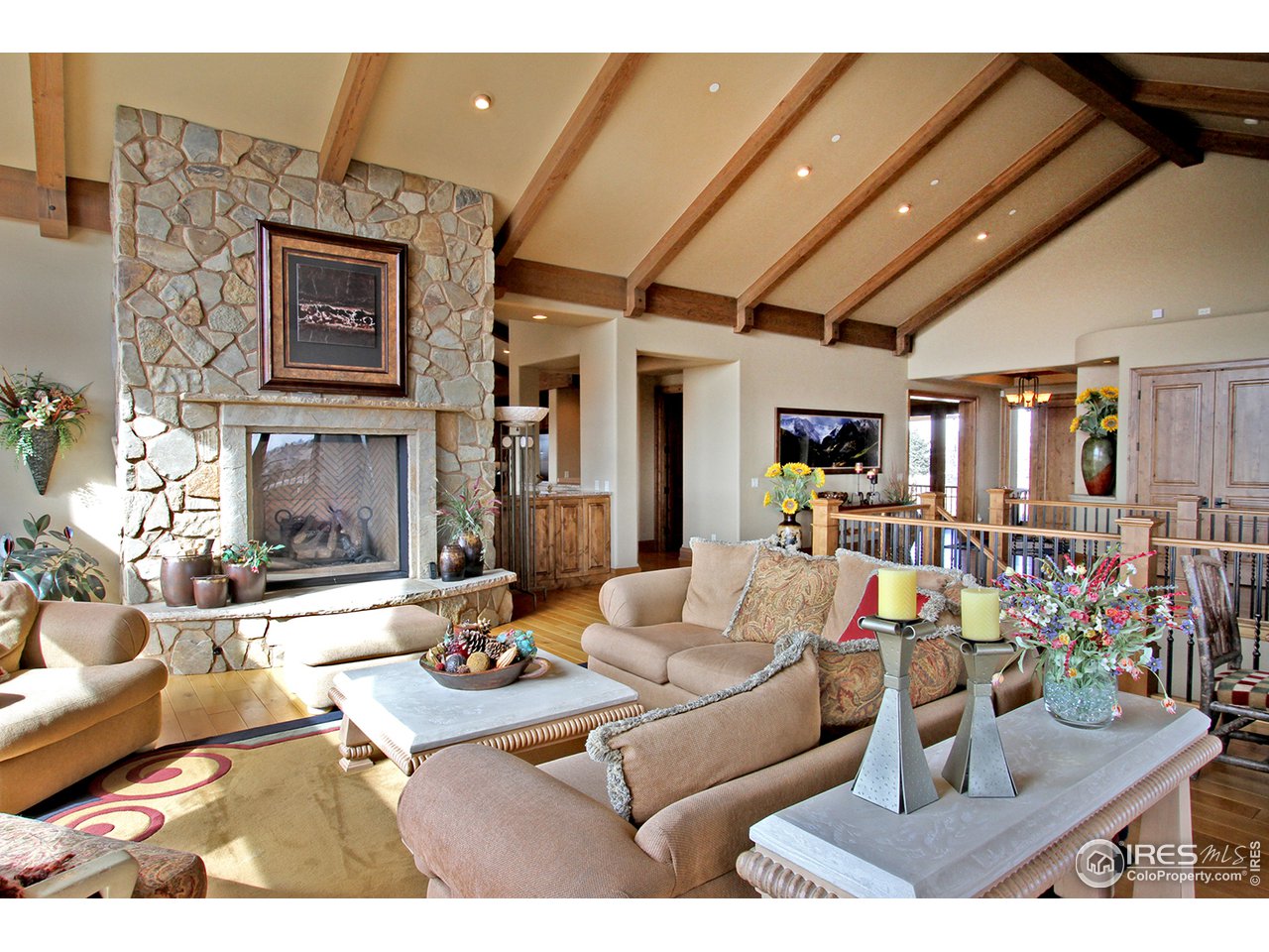 9455 Crystal Lane Longmont, CO 80503 - Photo 15 of 40 a living room with furniture and a fireplace