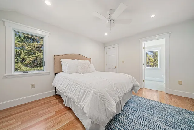 a view of a lake with a mountain