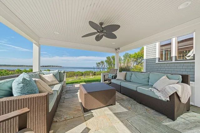 view of a lake with a mountain