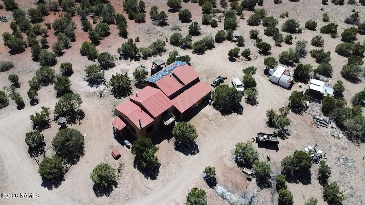 2795 Poppy Road Ash Fork, AZ 86320 - Photo 51 of 56 an aerial view of house with yard