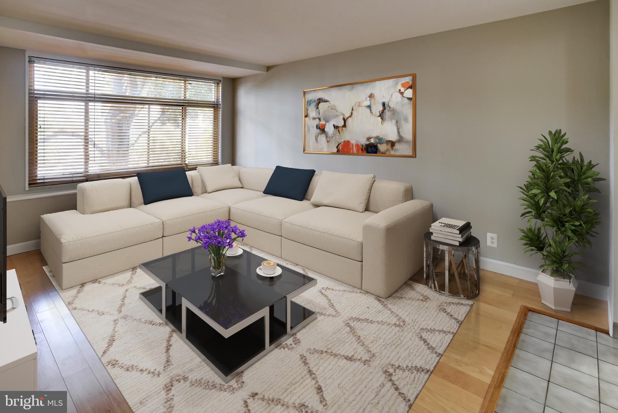 2401 H Street Northwest, Unit 208 Washington, DC 20037 - Photo 2 of 37 Living Room- Virtually Staged for you