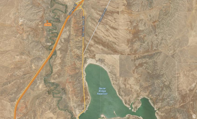 32 Sevier River, Unit 32 Levan, UT 84639 - Photo 47 of 50 Map / location featuring property boundaries highlighted, Yuba Lake vs location of 10 ac lot.