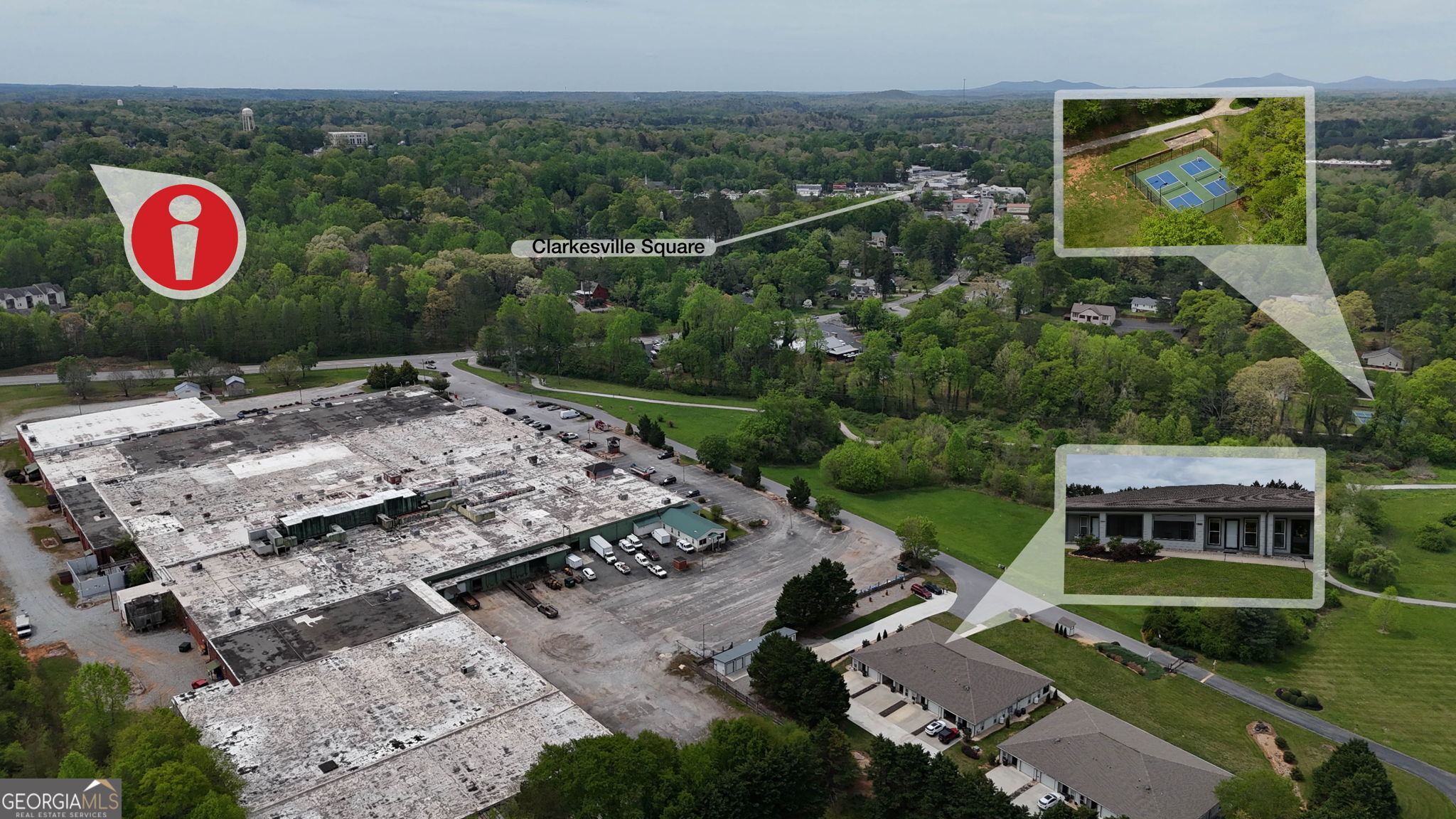 212 Old Clarkesville Mill Road, Unit C Clarkesville, GA 30523 - Photo 53 of 55 a aerial view of a house with a garden