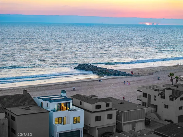 a view of an ocean and beach