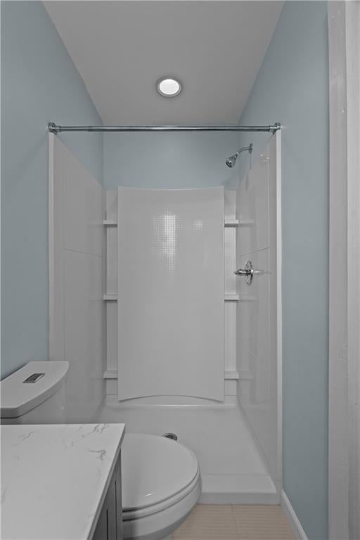 2 Marshall Road Pittsburgh, PA 15214 - Photo 25 of 46 a bathroom with a granite countertop sink toilet and shower