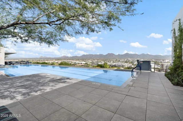 a view of a terrace with skyline