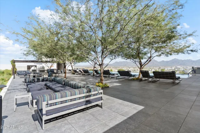 a view of a porch with chairs