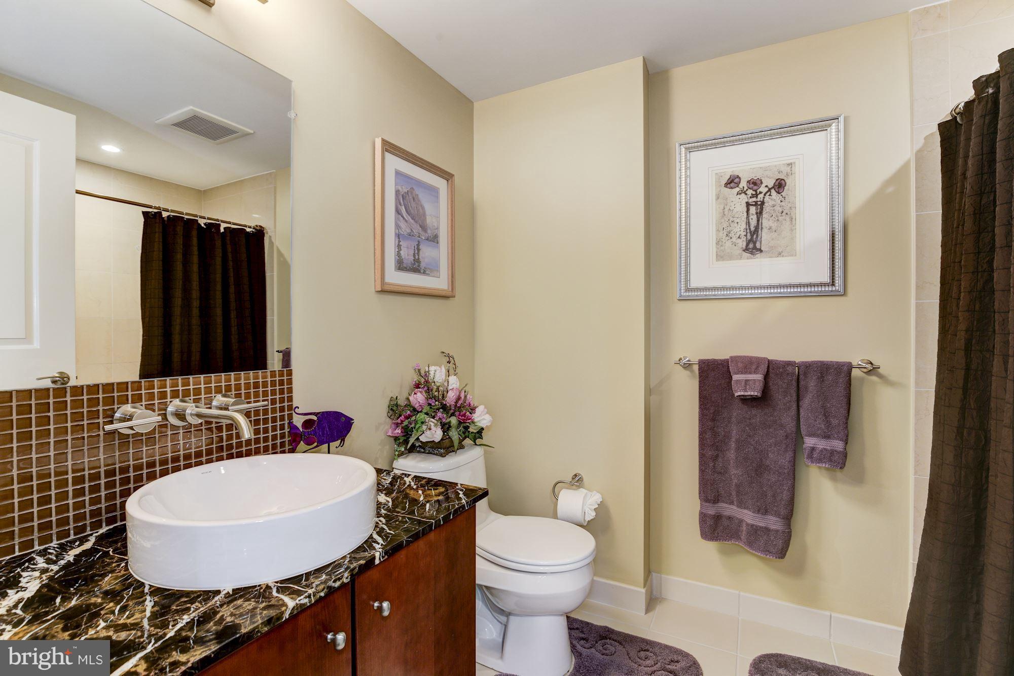 1025 First Street Southeast, Unit 613 Washington, DC 20003 - Photo 20 of 30 a bathroom with a sink toilet and mirror