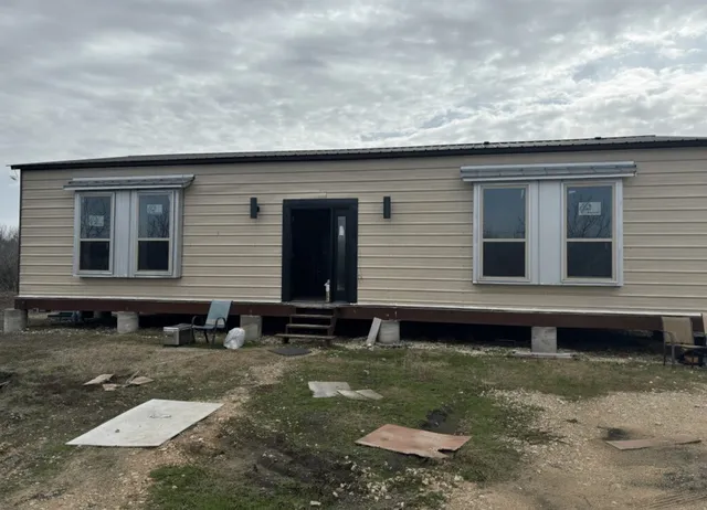 a backyard of a house