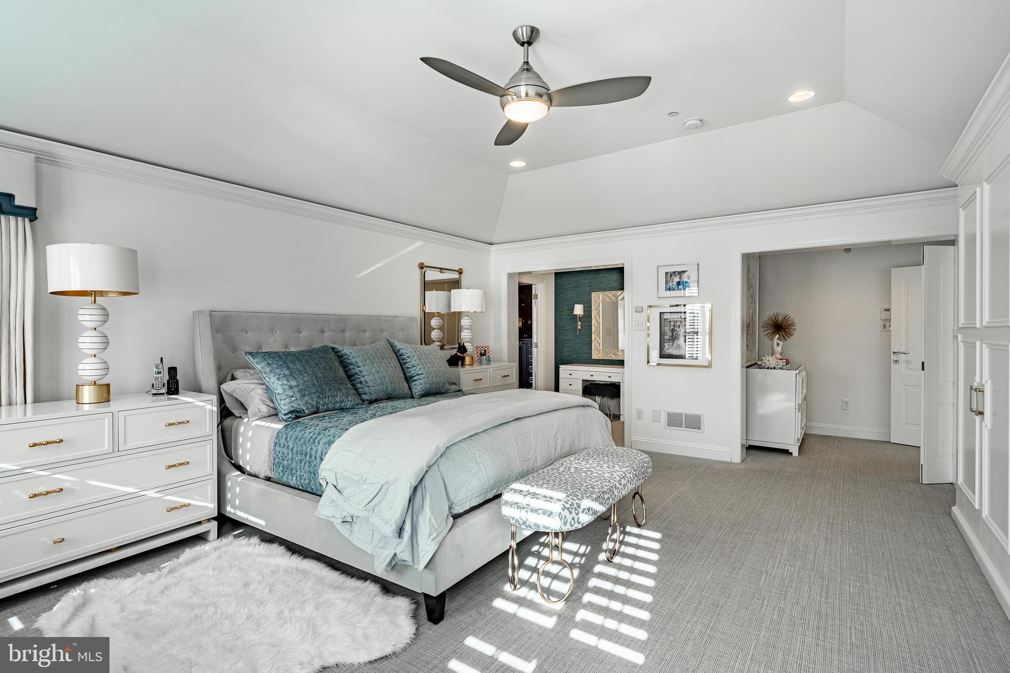 1053 Whitegate Road Wayne, PA 19087 - Photo 20 of 51 a spacious bedroom with a bed and ceiling fan