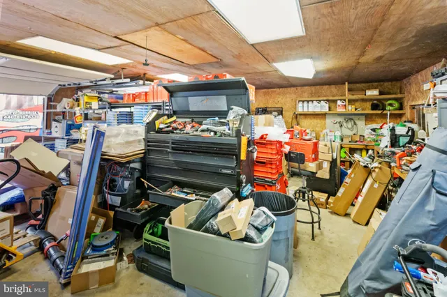 a view of a storage room with washer and dryer