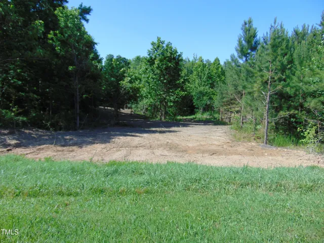 a view of a yard with a tree