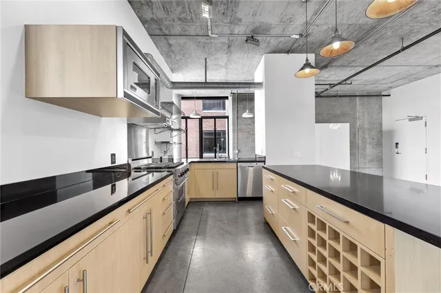 a bedroom with a bed and a walk in closet