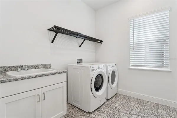 a view of porch with large windows