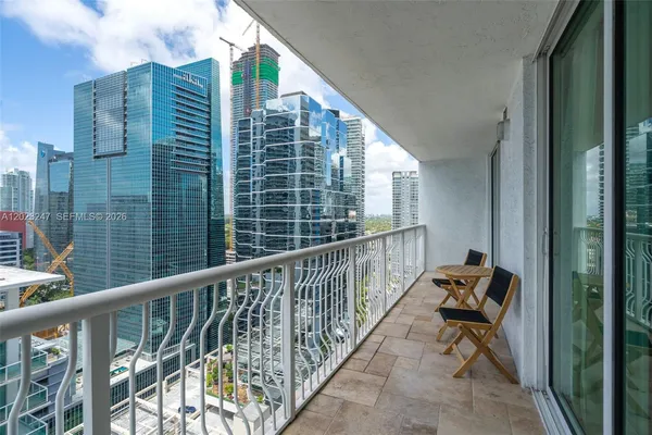 a view of balcony with couch