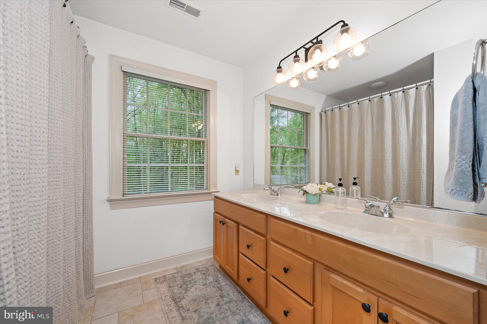1618 Snuff Mill Road Hockessin, DE 19707 - Photo 33 of 48 a spacious bathroom with double vanity and a mirror