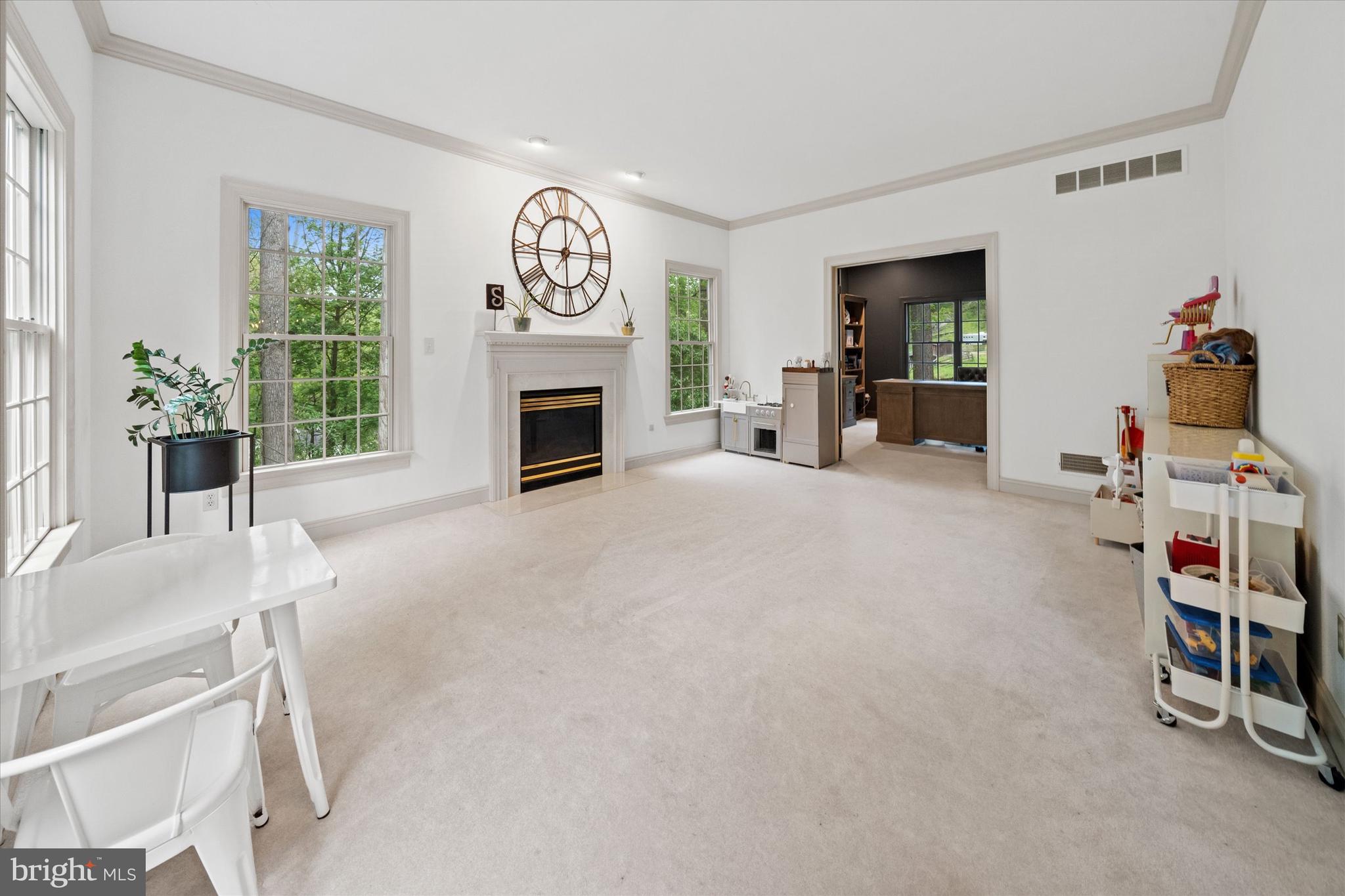 1618 Snuff Mill Road Hockessin, DE 19707 - Photo 8 of 48 a view of a livingroom with an empty space and a fireplace