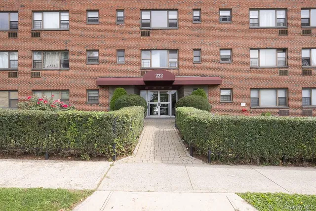 a front view of a building