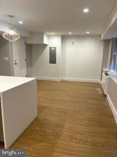 a view of a kitchen with an empty space
